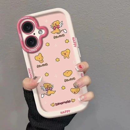 Sakura Higurashi Magical Girl Angel Wing TPU Softshell Phone Case for iPhone 11-17 Pro Max - Shockproof Protective Cover