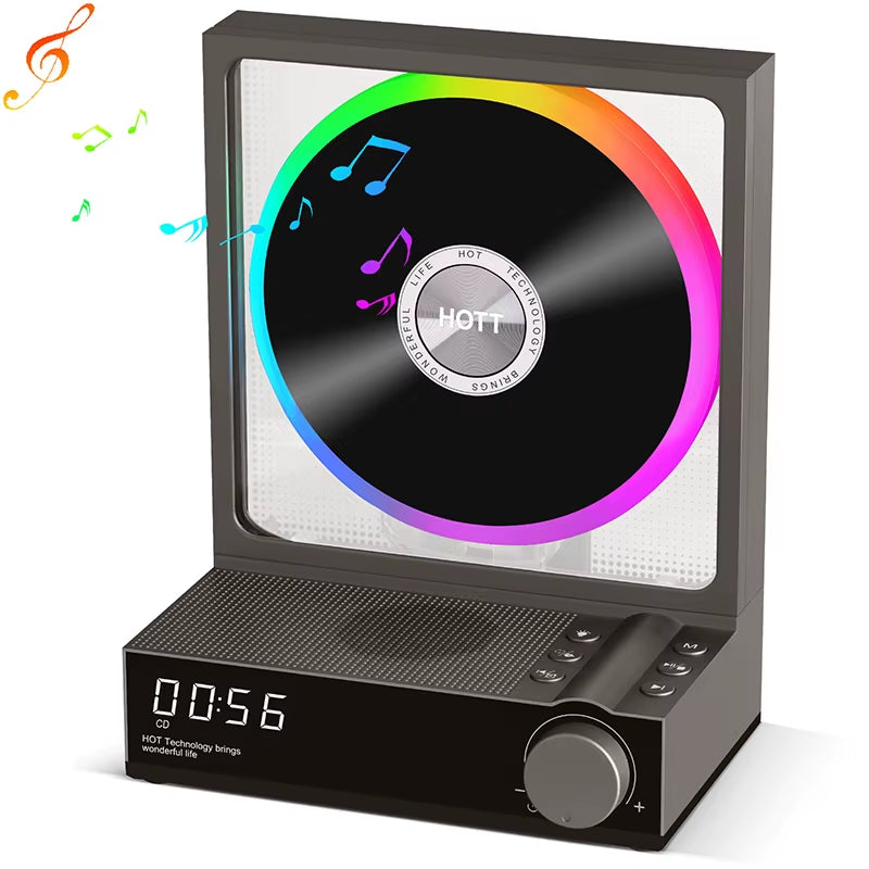 HOTT Fashion Ornament CD Player Retro CD Player Bluetooth Stereo Disc Album Music Player