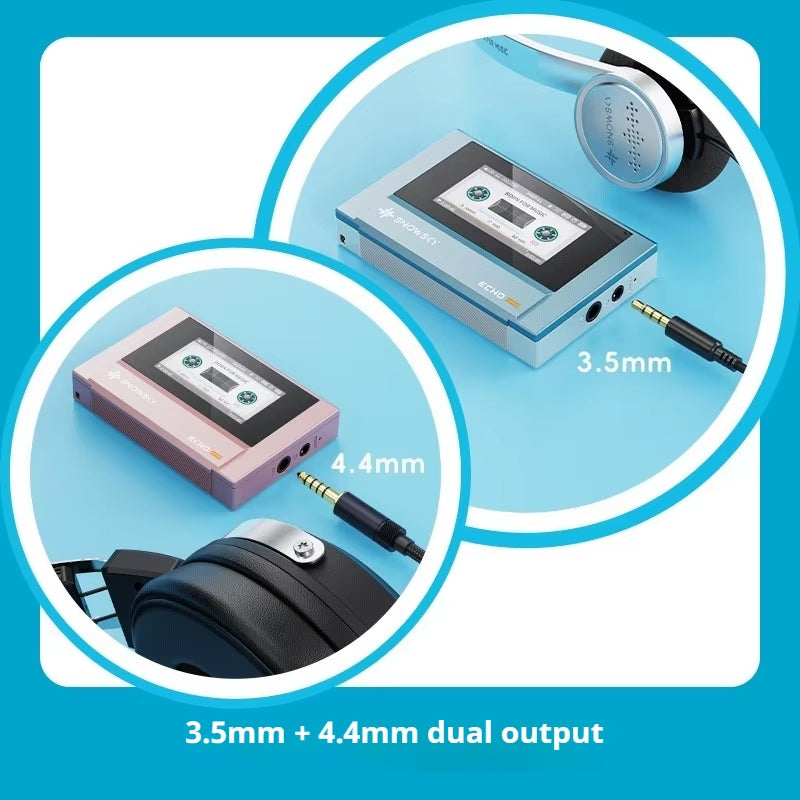Snowsky Echo Mini Portable Hi-Fi Music Player MP3 Bluetooth Walkman with 15-Hour Playback and Dual 3.5mm/4.4mm Output