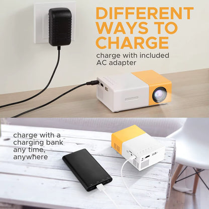 Experience Stunning Visuals with the Native HD Mini Projector - Your Portable Home Theater Solution with Wired Screen Mirroring