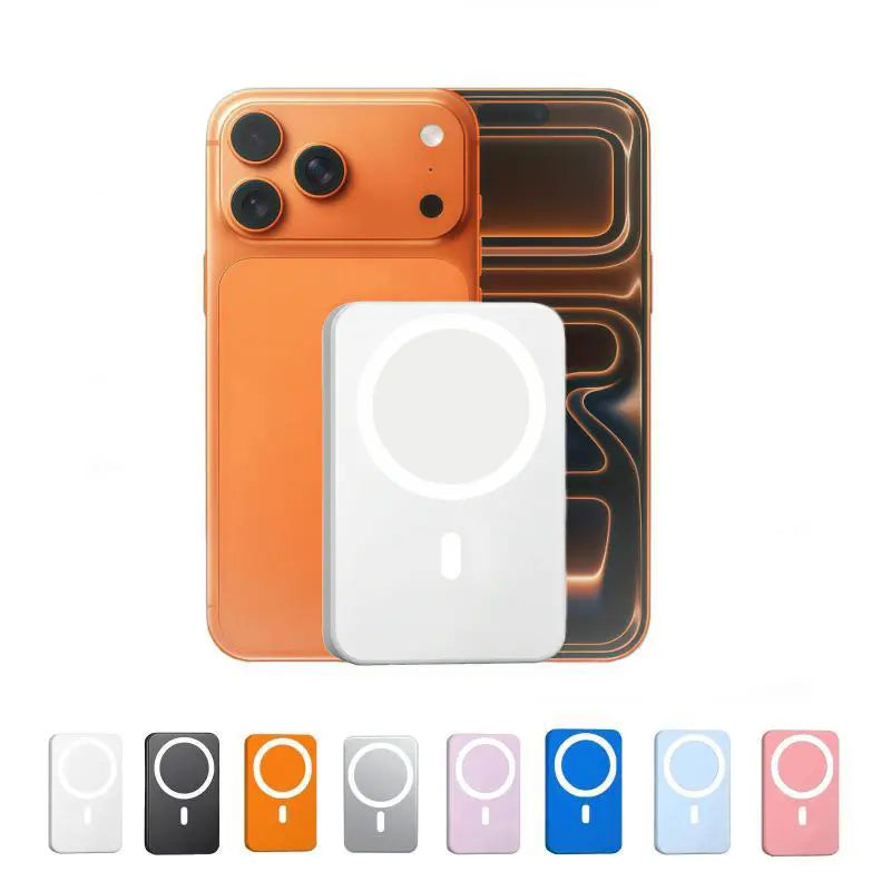 5000mAh Magnetic Power Bank with MagSafe Wireless Fast Charging for iPhone 12-17 Pro/Pro Max, Compact and Portable Battery Pack