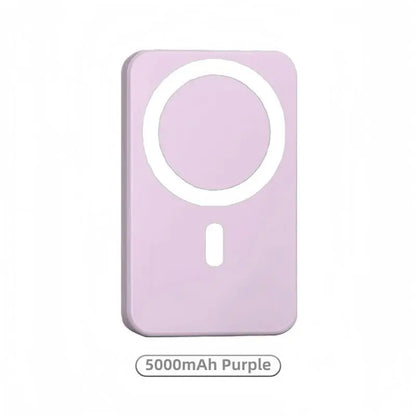 5000mAh Magnetic Power Bank with MagSafe Wireless Fast Charging for iPhone 12-17 Pro/Pro Max, Compact and Portable Battery Pack