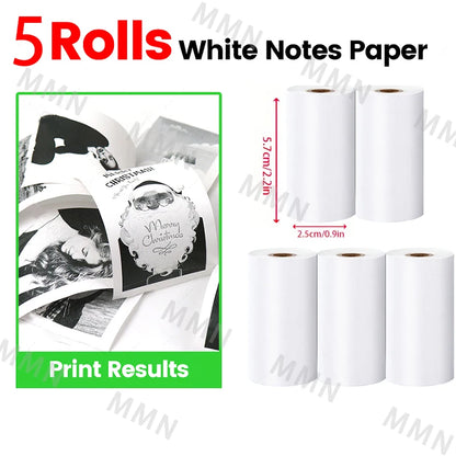 Portable Mini Thermal Printer for Photos and Labels - 58mm Wireless Bluetooth Compatibility with Android and iOS