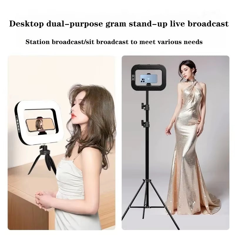 Rechargeable Handheld Ring LED Fill Light for Mobile Photography and Live Streaming