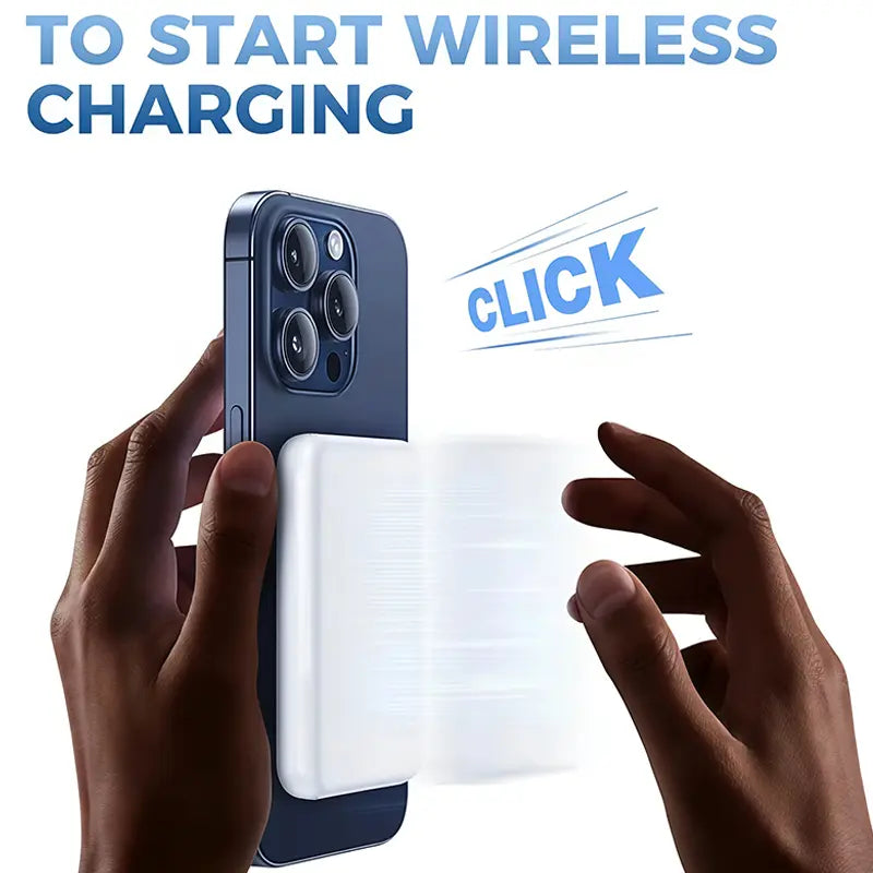 5000mAh Magnetic Power Bank with MagSafe Wireless Fast Charging for iPhone 12-17 Pro/Pro Max, Compact and Portable Battery Pack
