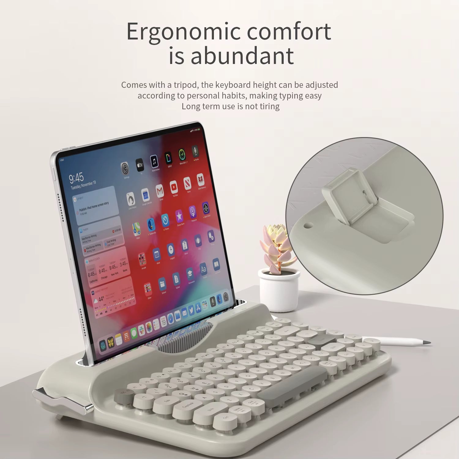 AF84 Wireless BT Portable Keyboard-Retro Punk Typewriter Mechanical Keyboard-Wireless BT Dual-Mode Office Keyboard